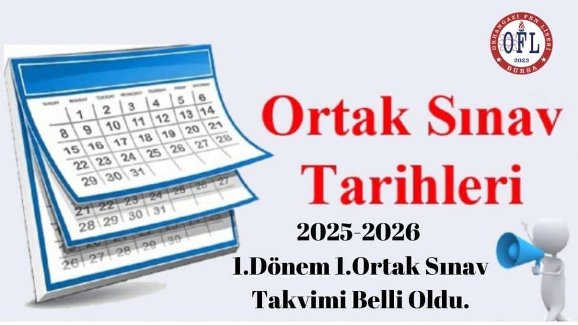 2025-2026 EĞİTİM ÖĞRETİM YILI 1.DÖNEM 1.SINAV TAKVİMİ BELLİ OLDU.